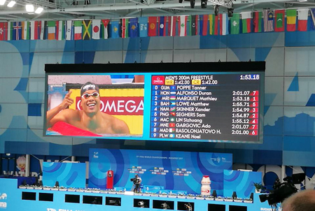 Mathieu Marquet a savouré sa victoire au 200 m nage libre, nouveau record national sur la distance