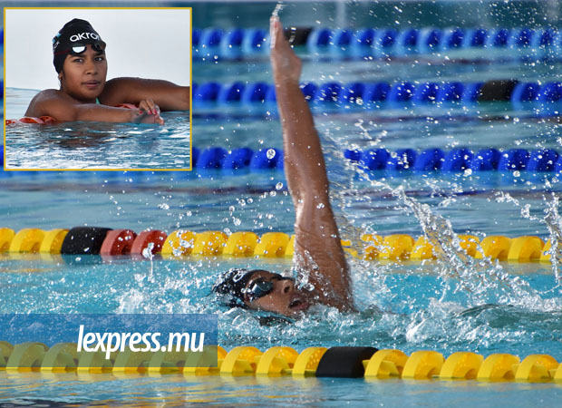 Anishta Teeluck a battu le record national du 200m dos aux mondiaux de natation, au Japon, le 28 juillet dernier