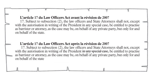 Selon l’Attorney General Ravi Yerrigadoo, c’est en 2007 que le changement dans la publication des Revised Laws a été apporté, et non en 2013, comme le prétend Kailash Trilochun.