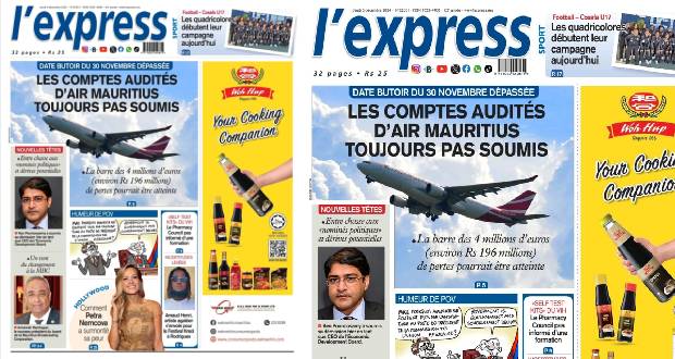 Les grands titres de l'express de ce jeudi 5 décembre 2024