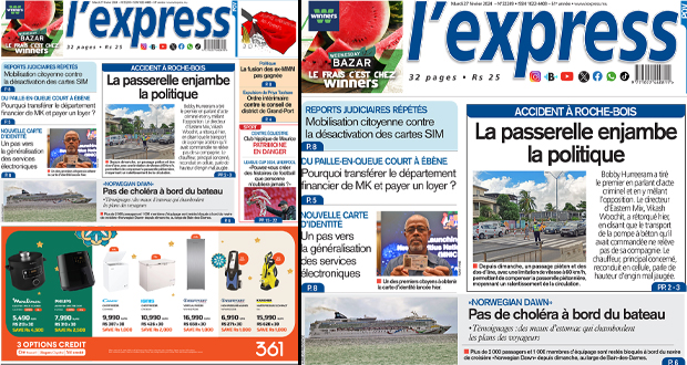 Les grands titres de l'express de ce mardi 27 février 2024